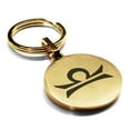 thumbnail image 1 of Stainless Steel Libra Zodiac Sign (Scales) Round Medallion Keychain Circle Ring, 1 of 2
