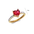 thumbnail image 1 of Stainless Steel Light Luxury Style Design Heart Shape Love Color Diamond Ring Type Ring Packing List Polishing, 1 of 2