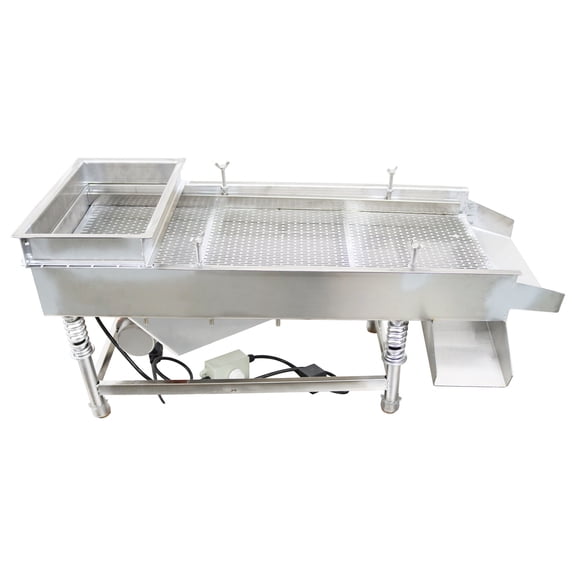 Stainless Steel Linear Vibrating Screen Long Strip Holes Screen Electric Screening Equipment