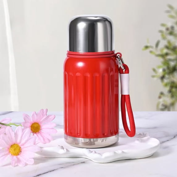 Stainless Steel Lined Insulated Water Bottle, Portable Coffee Mug, Sleek Modern Style, Keeps Drinks Hot or Cold 24 Hours, Travel Reusable Durable, Outdoor Adventure Hydration, Gym Fitness