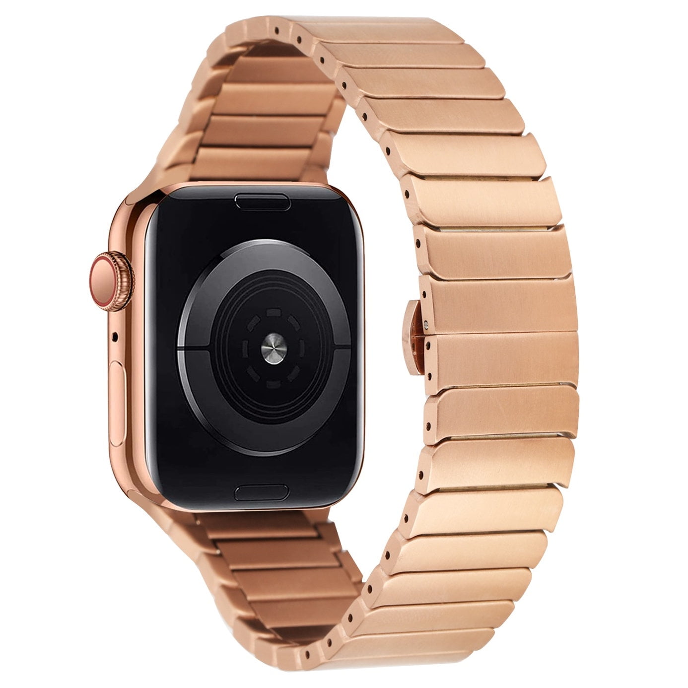 Rose Gold Apple Watch Bracelet 44mm Rose Gold Magnetic Milanese