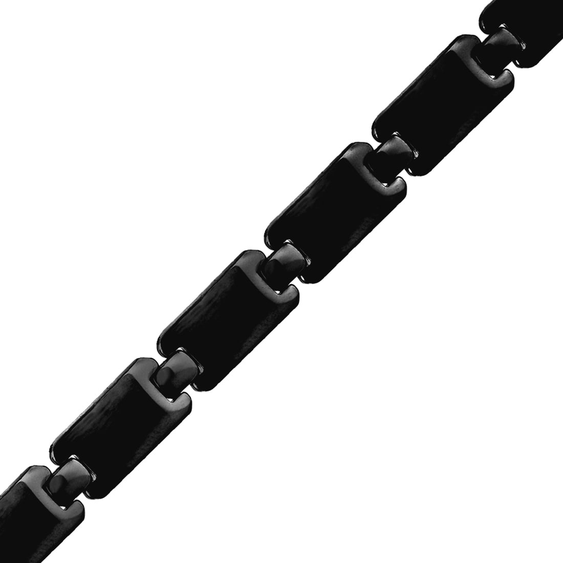 Stainless Steel Link Black Mens 8.5 Inch Bracelet Link Bracelet for Men