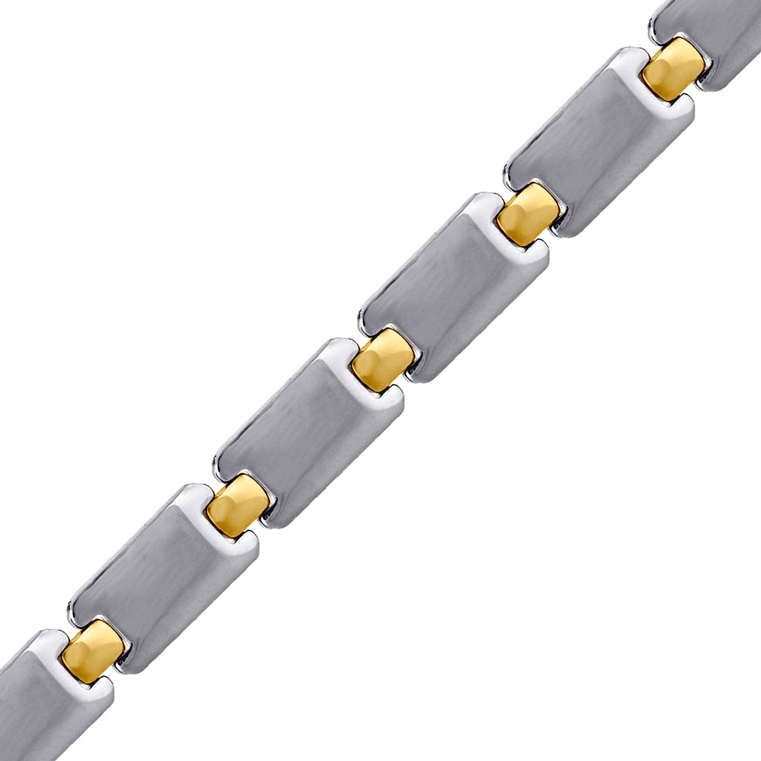 Stainless Steel Link Two-tone Mens 8.5 Inch Bracelet Link Bracelet for Men