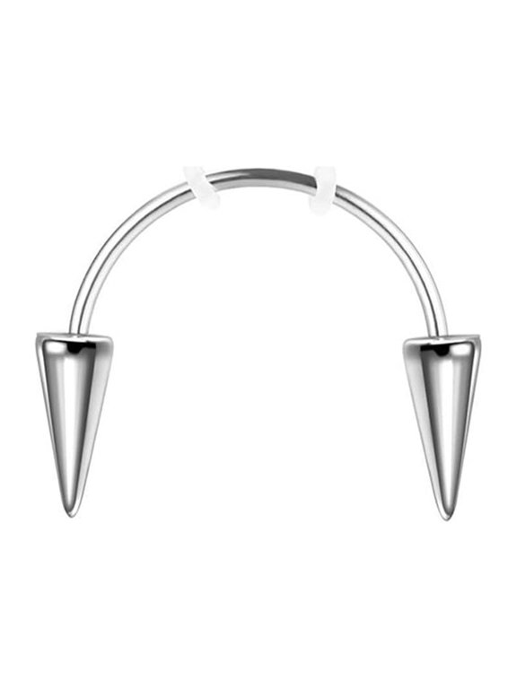 Stainless Steel Lip Teeth Piercing Tooth C-Shape Lips Hoop Rings for Vampire Teeth Dec