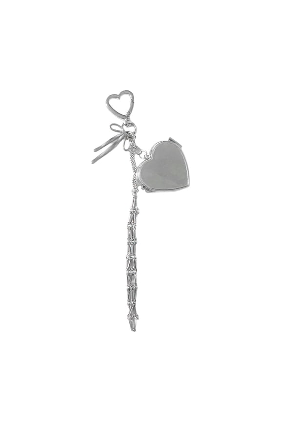 Stainless Steel Lipstick Holder Keychain With Mirror 2 In 1 Design For Purse Or Keys Portable Lip Gloss Storage