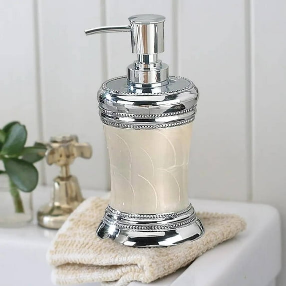 Stainless Steel Liquid Soap Dispenser Pump Bottle | Bathroom Vanity & Kitchen Sink,Holds Soap,Lotion & Sanitizer | Chrome/Mop