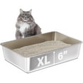 Stainless Steel Litter Box, 23.6“x15.7"x6" Deep Stainless Steel Cat