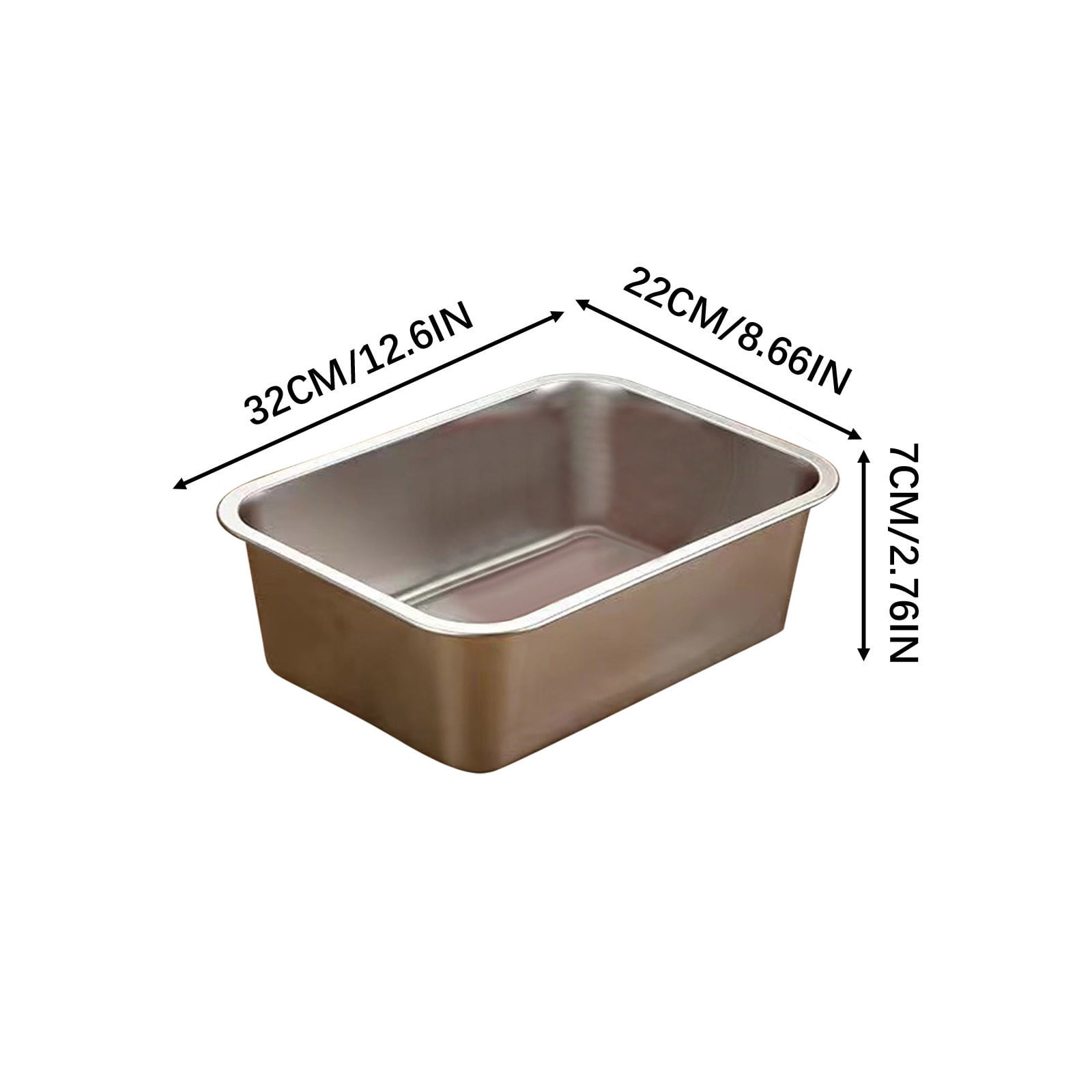 Stainless Steel Litter Box Extra Large, QQZ Rustproof Non-Stick Cat Litter Box for Multiple Pets, Metal Odor Resistant Easy Clean Litter Tray for Cats Rabbits Hamsters