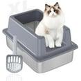 Stainless Steel Litter Box with Lid XL Enclosed Extra Large Litter Box