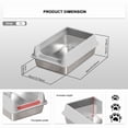 thumbnail image 1 of Stainless Steel Litter Box, Semi Enclosed High Side Cat Litter Box, Top Entry Litter Boxs for Senior Cats, Leak-Proof, Non-Sticky, Ideal for Indoor Cats Kitten, Gray/XL, 1 of 5
