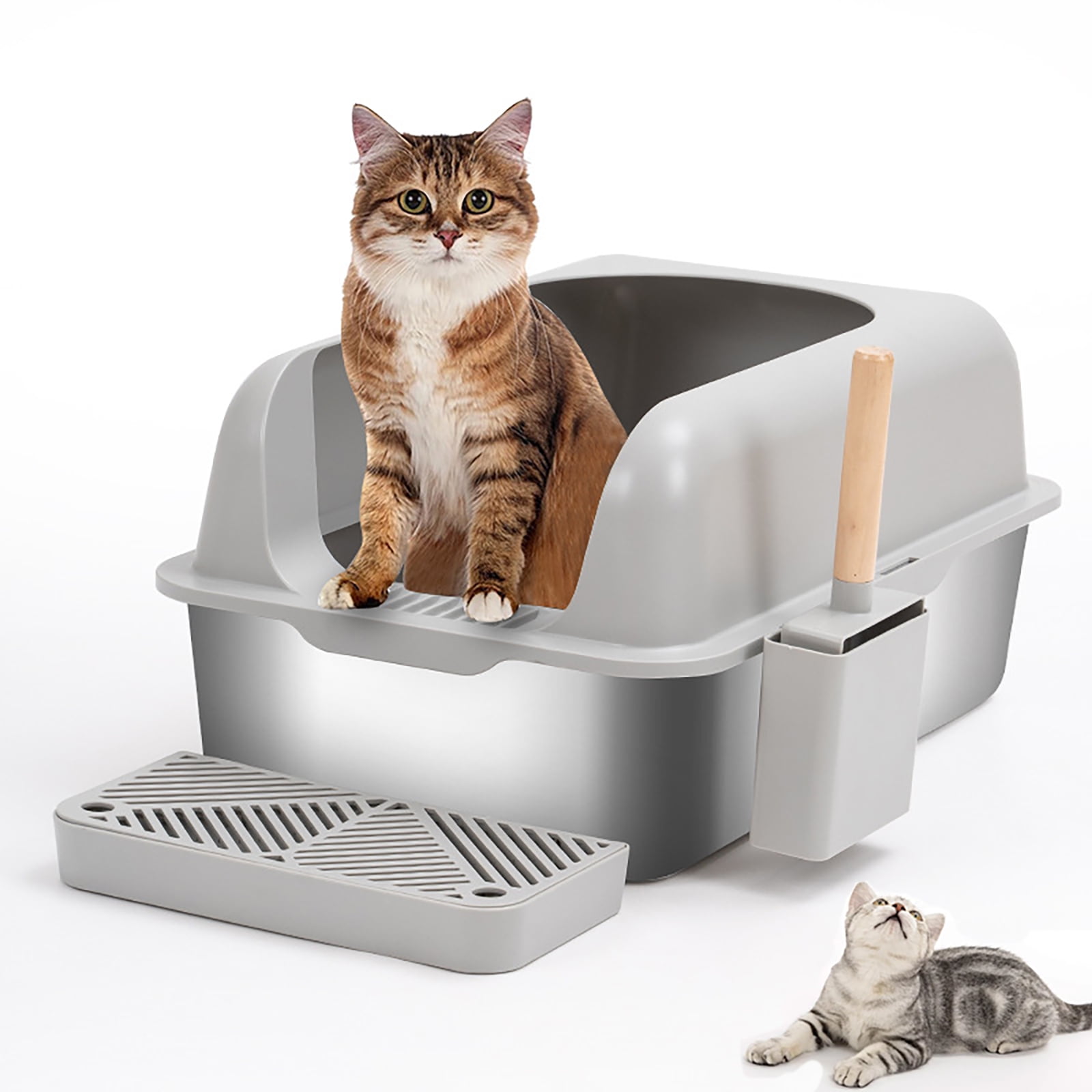 Stainless Steel Litter Box, Stainless Steel Litter Box with Lid