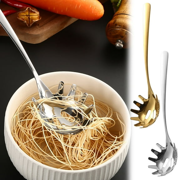 Stainless Steel Lo Mein Vermicelli Spoon | 304 Steel Flour Strainer Rake | Rustproof, Heat-Resistant Pasta Cooking Tool | Durable Noodle Retriever Utensil for Kitchen