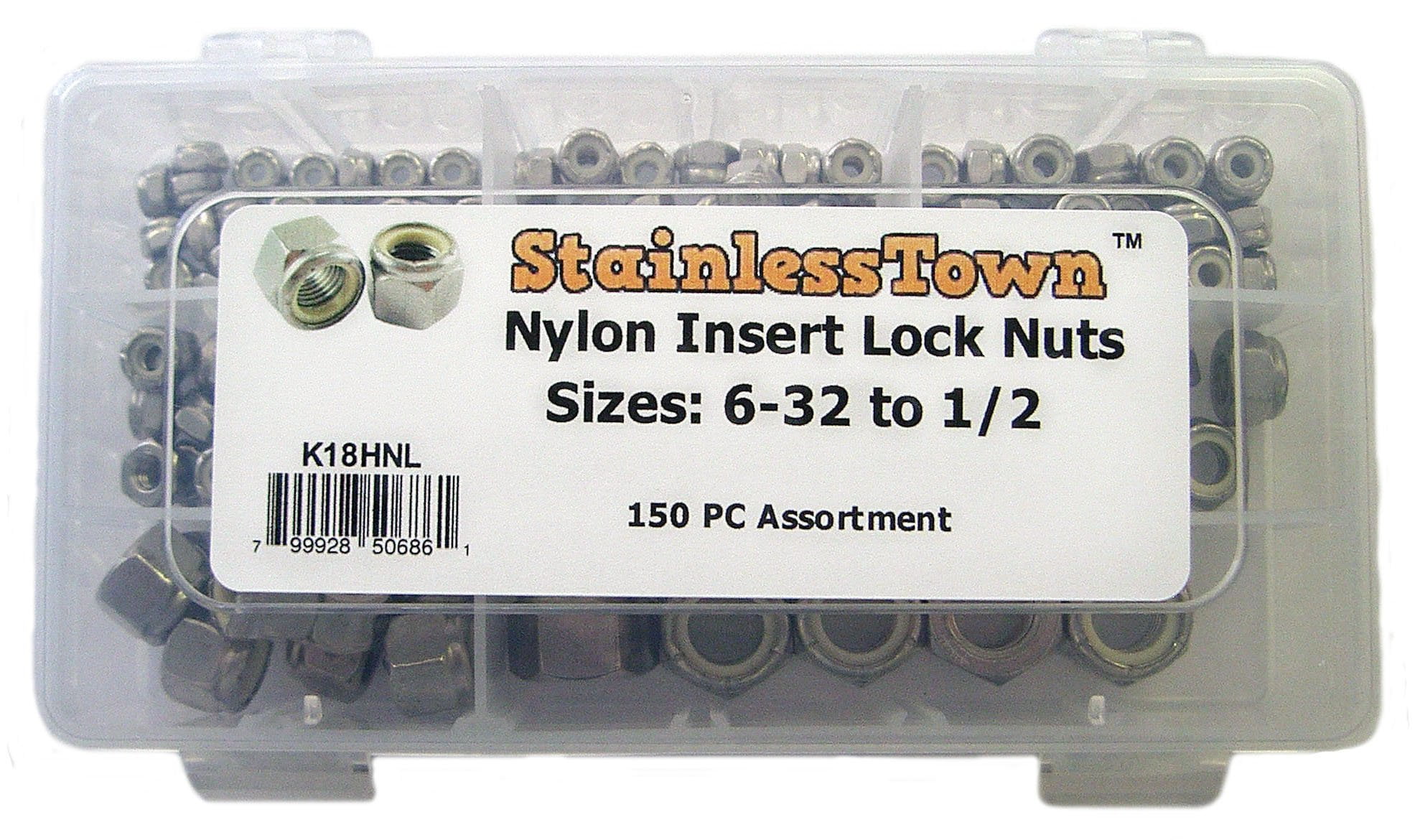 Stainless Steel Lock Nut Assortment Kit by Stainlesstown