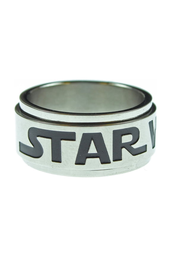 Stainless Steel Logo Spinner Ring