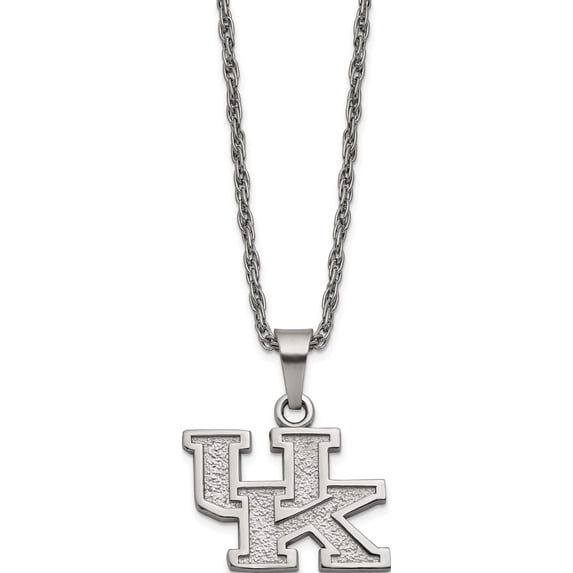 Stainless Steel Logoart Univ Of Kentucky Pendant & Chain With 2 In Ext. Neckla Made Thailand st516uk