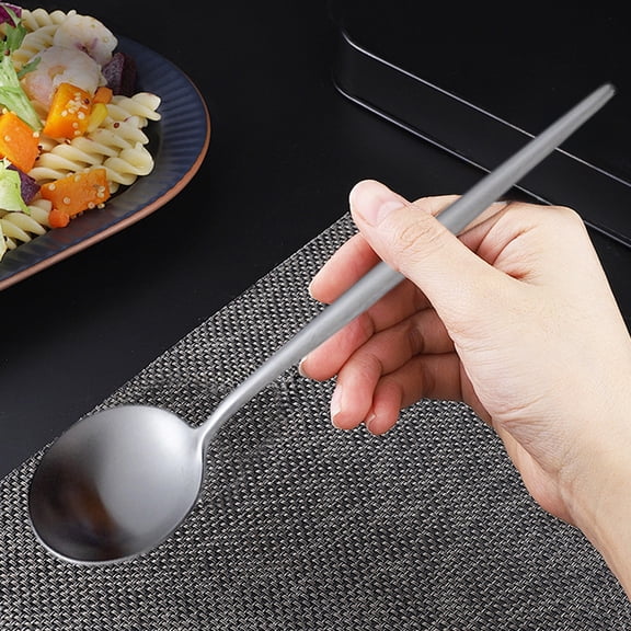 Stainless Steel Long Coffee Spoon, Iced Tea Spoon, Tea Stirring Spoon, Dessert Spoon, Durable Dishwasher-Safe Spoon, Kitchen Coffee Utensil, Elegant Decorative Spoon, Silver Spoon