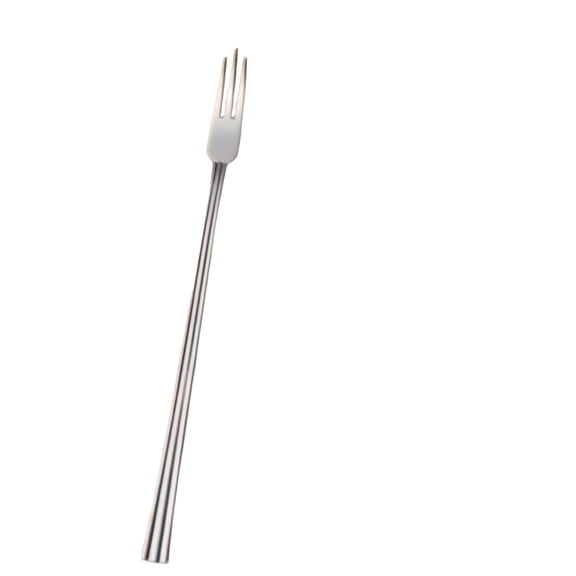 Stainless Steel Long Handle Fruit Fork Three Prong Design Durable Tableware for Home Restaurant Kitchen Use