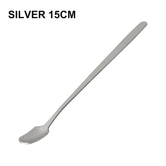 Stainless Steel Long Handle Stirring Spoon Coffee Tea Spoons Dessert Spoon Gold Silver Ice Cream Spoon Kitchen Tableware 15/17Cm