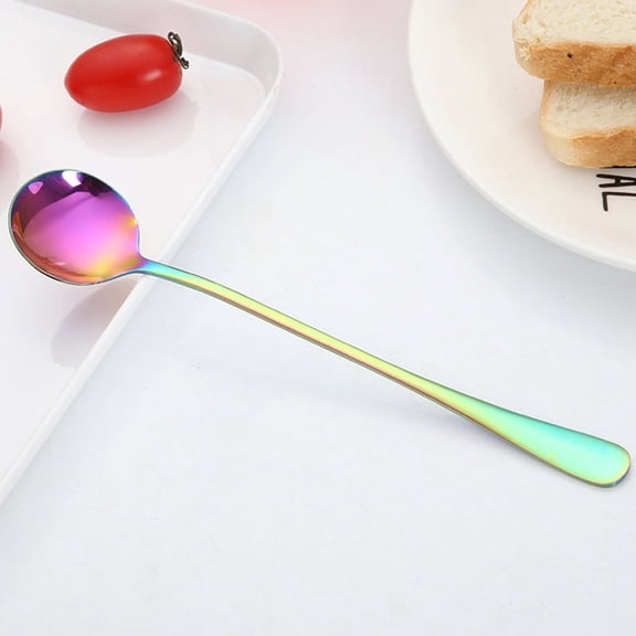 Stainless Steel Long Handled Dessert Spoons Stirring Tea Spoon for Latte Coffee Cocktail