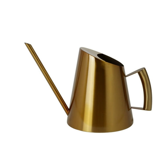 Watering Can for Garden and Home Stainless Steel Long Mouth Kettle with Retro Bronze Gold Finish for Efficient Care and Watering Convenience