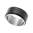thumbnail image 1 of Stainless Steel Lord's Prayer Engraved Spinner Ring - Religious Faith Jewelry Gift for Men and Women size 5, 1 of 6