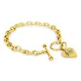 thumbnail image 1 of Tioneer Stainless Steel Love Heart Calligraphy Swirl Heart Charm Bracelet, Necklace, or Set, 1 of 1