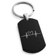thumbnail image 1 of Tioneer Stainless Steel Love Heart Lifeline Engraved Dog Tag Keychain Keyring, 1 of 1