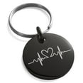 thumbnail image 1 of Tioneer Stainless Steel Love Heart Lifeline Engraved Small Medallion Circle Charm Keychain Keyring, 1 of 1