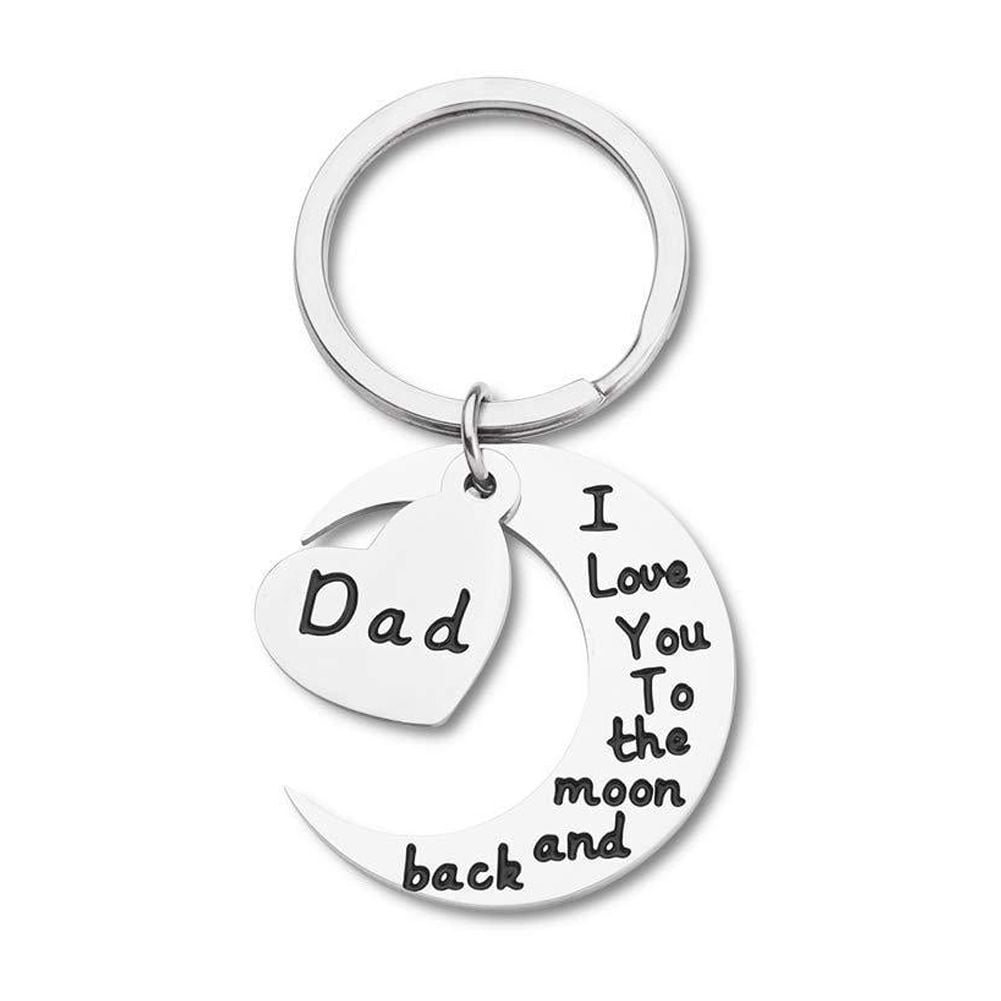 Stainless Steel Love Moon Keychain Private Custom Tag Creative Small Gifts