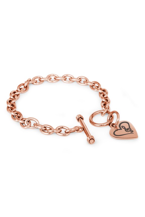 Stainless Steel Love Music Treble Clef Heart Heart Charm Bracelet, Necklace, or Set