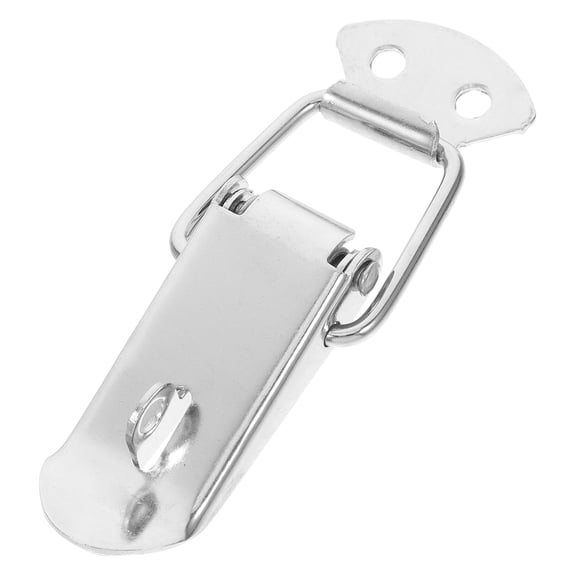 Stainless Steel Luggage Buckle Spring Latch Clips Lock Clamp Toolbox Connection Loaded Silver
