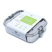 Ecozoi Stainless Steel Lunch Box 1 Tier Leak Proof 24 oz with Bonus Pod and Silicone Seal