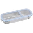 thumbnail image 1 of Stainless Steel Lunch Box, 2 Compartment Leakproof Bento Box, 10.2"×4.3" Food Grade Food Storage Containers, Sealed Food Storage Container, Portable Snack Container, Meal Storage Carrier, 1 of 6