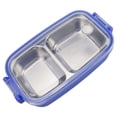 thumbnail image 1 of Stainless Steel Lunch Box, 2 Compartment Leakproof Bento Box, 7.48X4inch Stainless Steel Food Storage Containers, Metal Food Storage Container, Portable Snack Container for Outdoor Work Lunch, 1 of 5