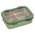 thumbnail image 1 of Stainless Steel Lunch Box, 2 Compartment Leakproof Bento Box, 750ml Divided Meal Prep Container, Metal Lunch Container with Lid, Food Container for Office, Work,Outdoor, Meal Prep Home Use, 1 of 4