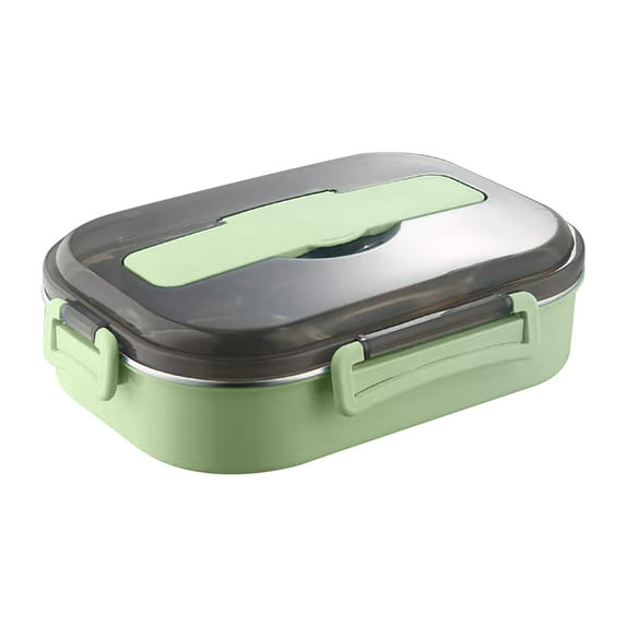 Stainless Steel Lunch Box with 2 Compartments, 304 Food Grade & Leak-Proof Insulated Container for Hot or Cold Meals, Easy Clean & Portable for School, Work, Office, or Travel Use FAJHHA