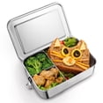 thumbnail image 1 of Vesteel Large Capacity Bento Box, 81oz Stainless Steel Lunch Box Metal Food Storage Container with Removable Dividers, Portable & Leak-Proof Meal Prep Container with 3 Compartment, 1 of 8