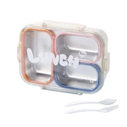 Stainless Steel Lunch Box 3 Compartment Insulated Meal Prep Container
