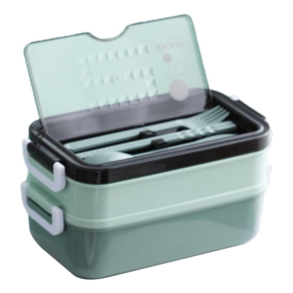 Stainless Steel Lunch Box Double Layer Mini Capacity Food Container Insulated Rice Bucket