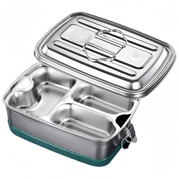 Stainless Steel Lunch Box Double-Layer With Compartment Food Container