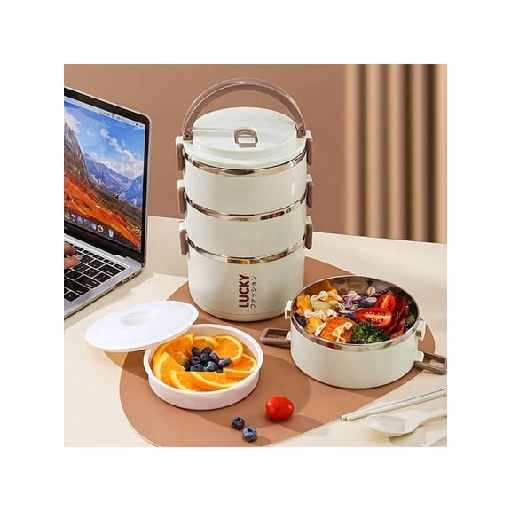 Stainless Steel Lunch Box, Large Capacity Portable And Convenient Square Box, Multi-Layer Design Lunch Box, Suitable For Home, School And Office.