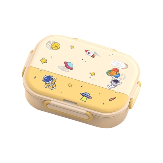 Stainless Steel Lunch Box, Leakproof Divided Bento Box, 10.4"×8" Aesthetic Metal Food Storage Container, Cute Food Storage Containers, Portable Snack Container for Outdoor Work Lunch