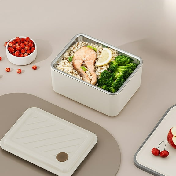 Stainless Steel Lunch Box, Microwave-Safe Leakproof Food Container, Outdoor Picnic Bento Box, Office Meal Prep Thermos, Portable Insulated Lunch Tote