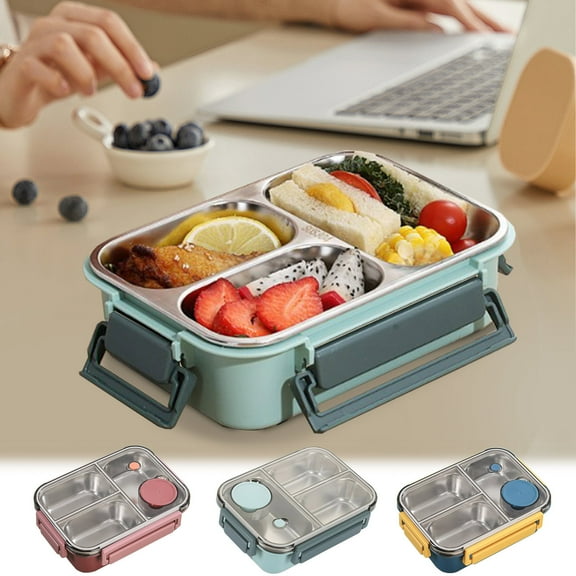 Stainless Steel Lunch Box, Sealed & Leak-proof Food Container with Phone Stand, & Wave Safe for Easy Heating, Perfect for Office Workers, Learner, and On-the-go Meals,Vsgery