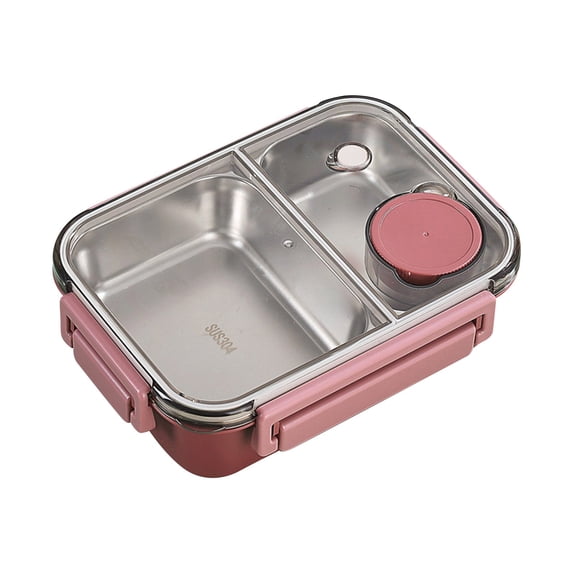 Stainless Steel Lunch Box,Stainless Steel Portable Leakproof Lunch Food Containers with 2/3 Compartment for Adults, BPA Free,Easy to Clean, Leak-Proof Design,for Family,Work,Picnics,Travel(Red1)