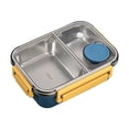 thumbnail image 1 of Stainless Steel Lunch Box,Stainless Steel Portable Leakproof Lunch Food Containers with 2/3 Compartment for Adults, BPA Free,Easy to Clean, Leak-Proof Design,for Family,Work,Picnics,Travel(Blue1), 1 of 9