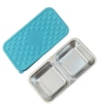 thumbnail image 1 of Stainless Steel Lunch Box with Silicone Lids,2 Compartment,Reusable Metal Snack Containers Metal Toddler Lunch Box for Meal Prep Food Storage, 1 of 6