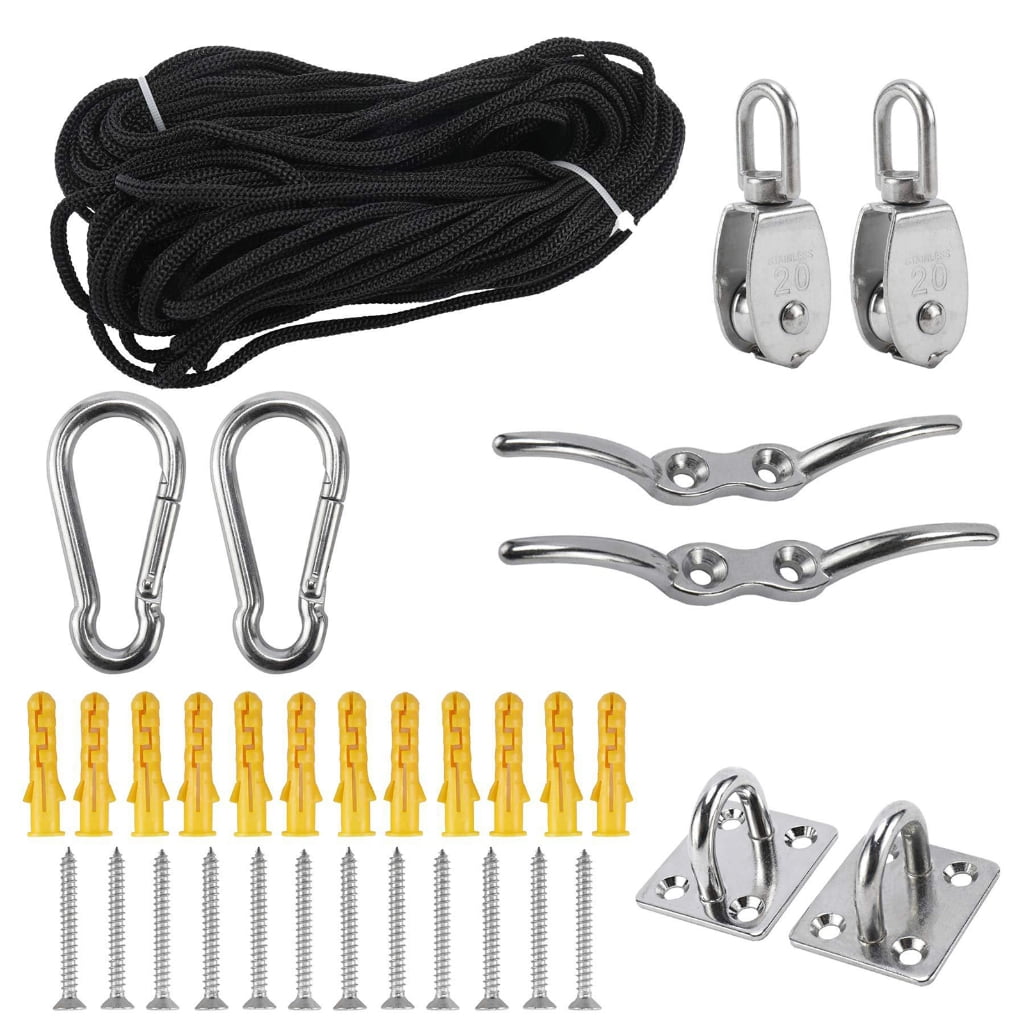 Stainless Steel M20 Lifting Pulley Block Wheel Set Equipment Fit for