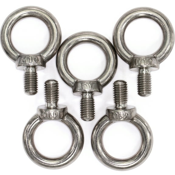 Stainless Steel Machinery Shoulder Lifting Eye Bolt (M10, 5 Items)