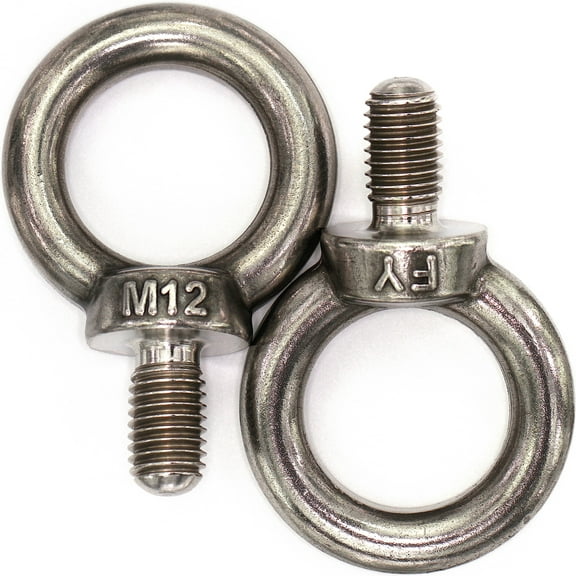 Stainless Steel Machinery Shoulder Lifting Eye Bolt (M12, 2 Items)